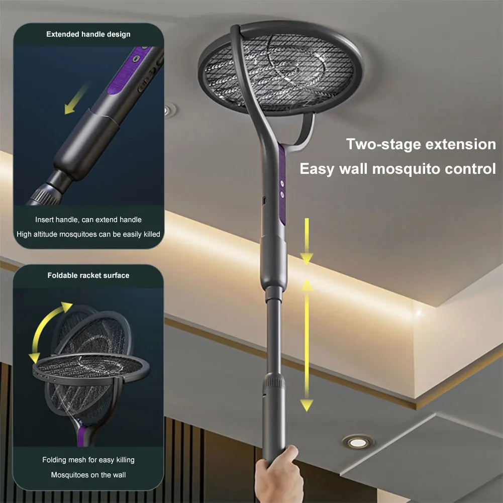 Telescopic Insect Killer with LED Light and Adjustable Head for Effective Mosquito Control Indoors and Outdoors | Sansoti