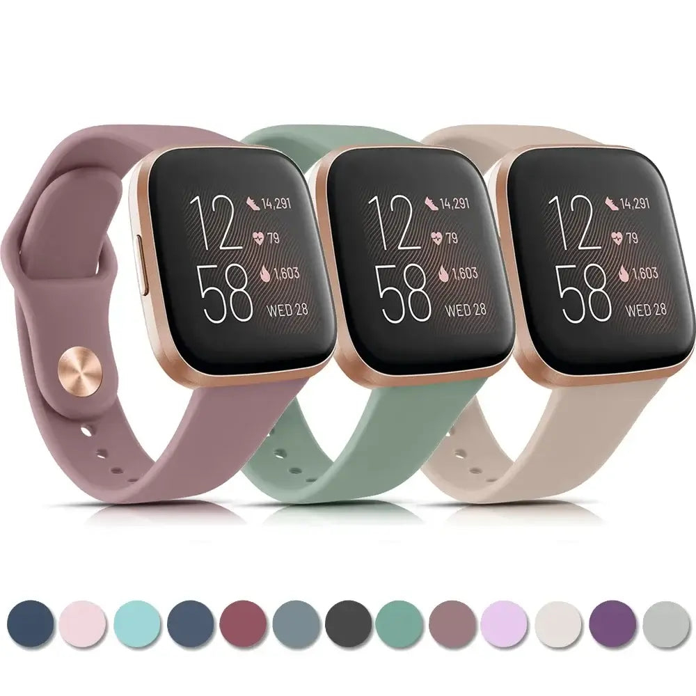 Wasserbeständiges, verstellbares Silikon-Smartwatch-Armband, Sportuhr-Armband, kompatibel mit Fitbit, aktiv | Sansoti