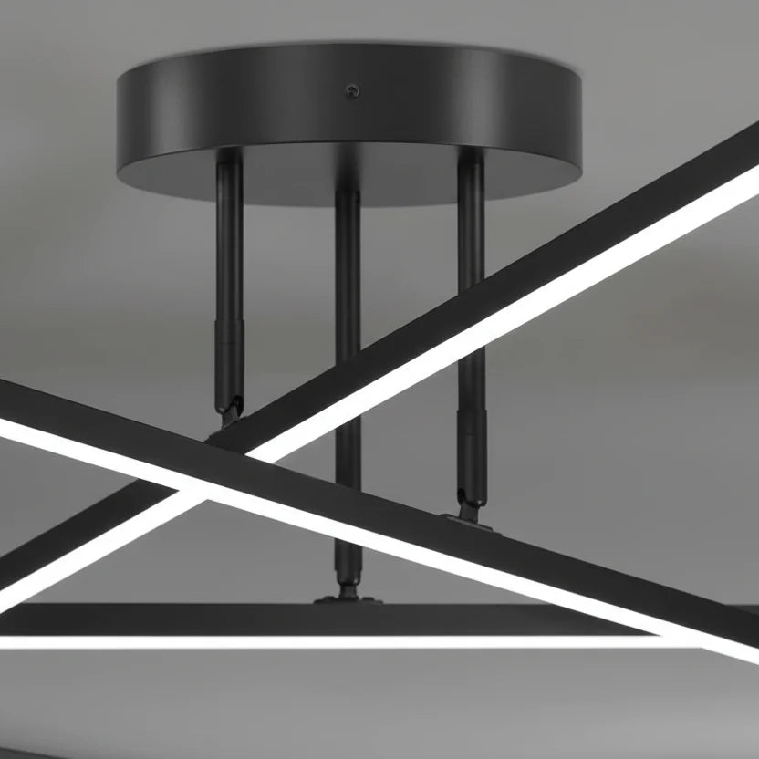 Scandinavische Plafondlamp LED Metaal 55 cm Warm en Koud Licht Woonkamer Eetkamer Slaapkamer Modern Design | Sansoti