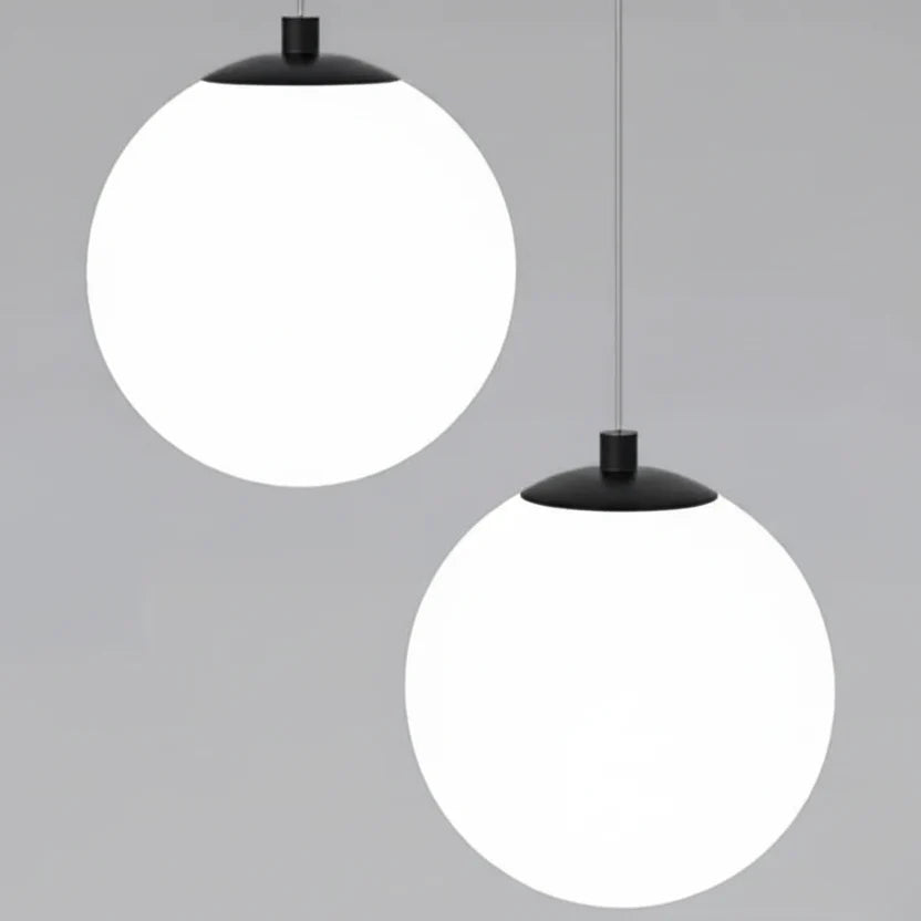 Glazen LED Hanglamp met Verstelbare Kabel – 1 of 2 Lichtpunten – Minimalistisch Design voor Eetkamer | Sansoti