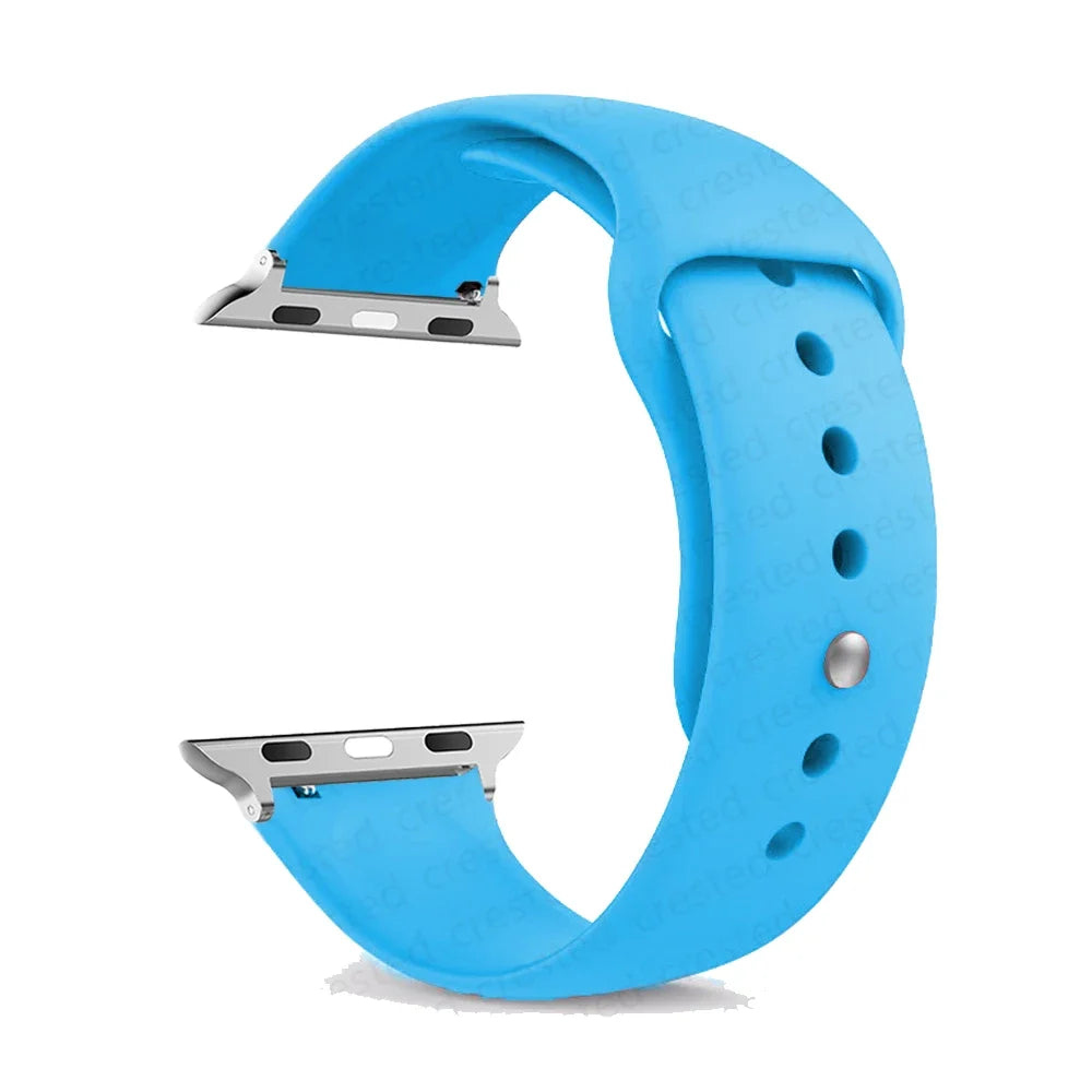 Wasserdichtes Silikonarmband mit verstellbarer Sport-Schließe für Smartwatches, 38–49 mm, sportlich und bequem | Sansoti
