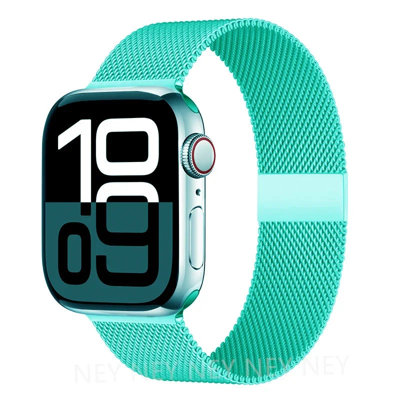 Milanaise-Mesh-Uhrenarmband Edelstahl Verstellbarer Magnetverschluss Smartwatch 38-49 mm Armband-Zubehör | Sansoti