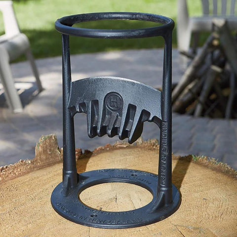 Handmatige Houtsplijter Staal 20cm Diameter Zwart Haardhout Openhaard Camping Tuin Veilig Compact Kloofwig | Sansoti