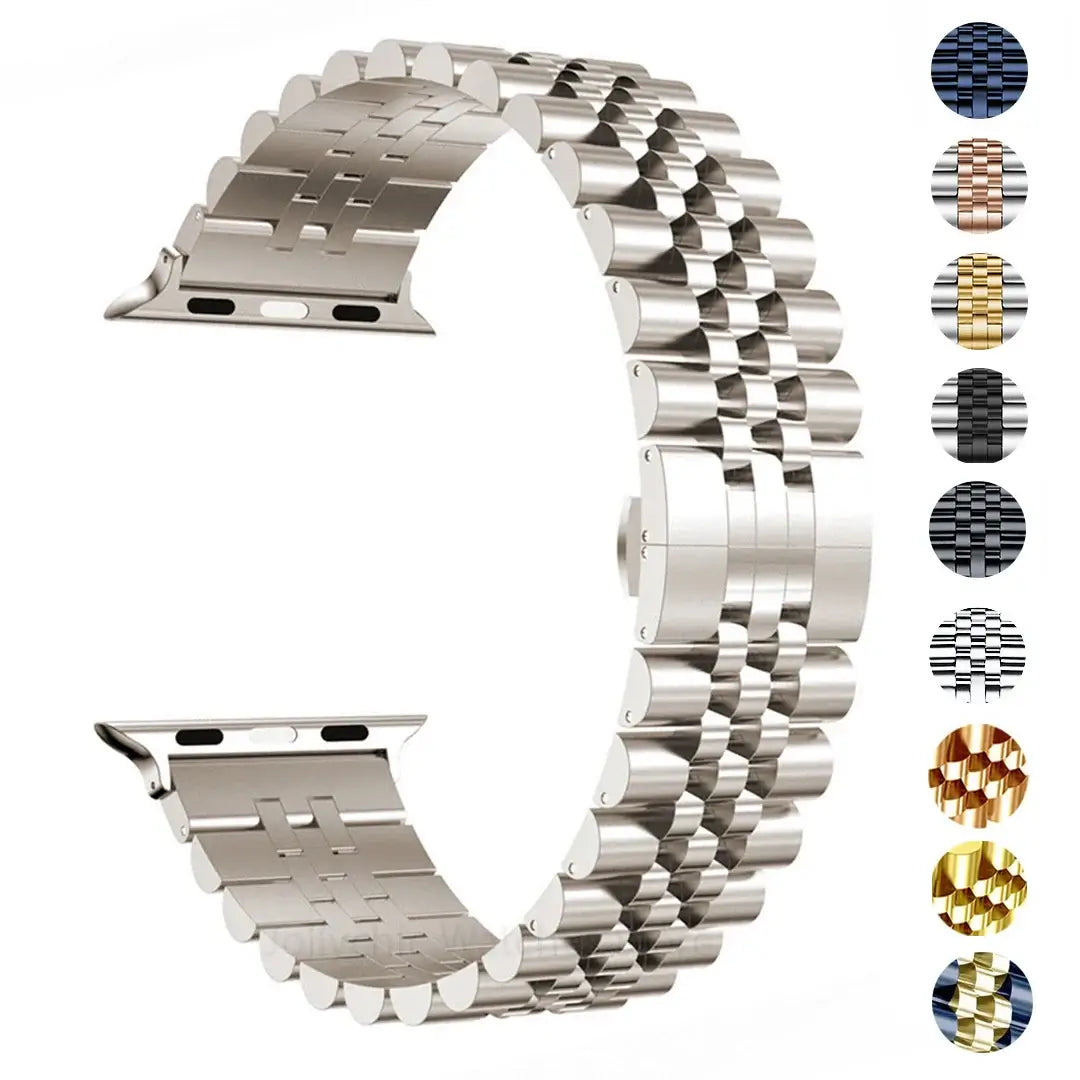 Verstellbares Smartwatch-Armband aus Edelstahl, Metallarmband, universelles elegantes Design, Uhrenarmband | Sansoti