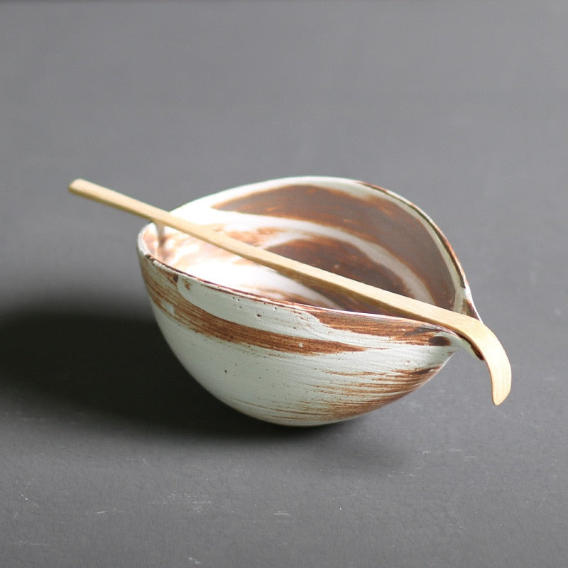 Japanse Matcha Theeset 4-delig Bamboe Keramiek Traditionele Ceremonie Klopper Kom Lepel Theeservies Thee | Sansoti