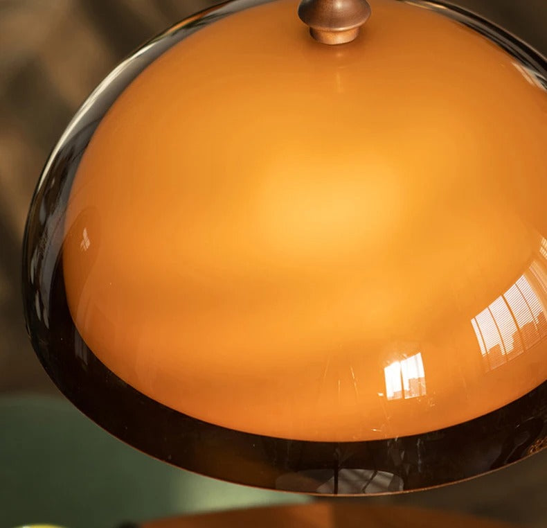 Draaibare Hanglamp met Koepelkap Acryl Hout 350° Zwenkarm 35cm Diameter Verstelbaar Snoer Plafondlamp | Sansoti