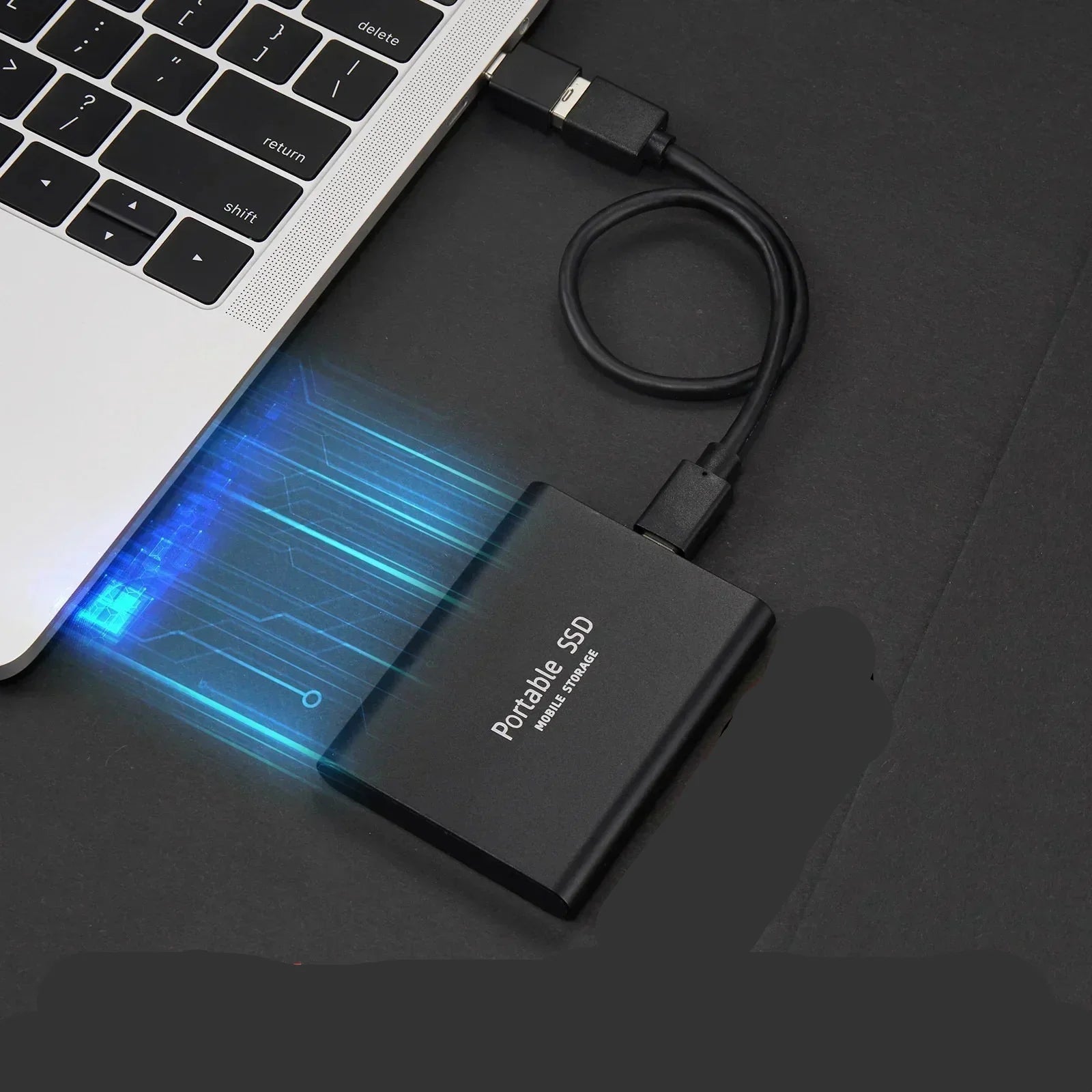 Externe SSD-schijf 128GB Geanodiseerd Aluminium Snelle Gegevensopslag USB-C Draagbare Computerhardware | Sansoti