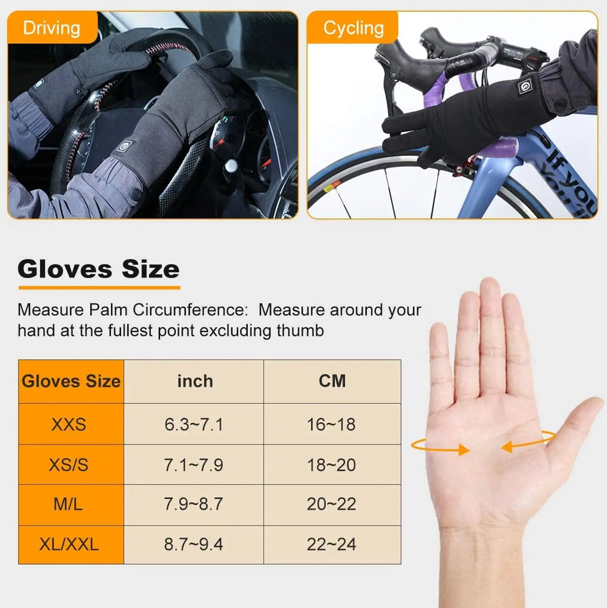 Gants d'hiver chauffants avec fonction écran tactile, thermiques, rechargeables et imperméables pour le ski et les activités en plein air | Sansoti