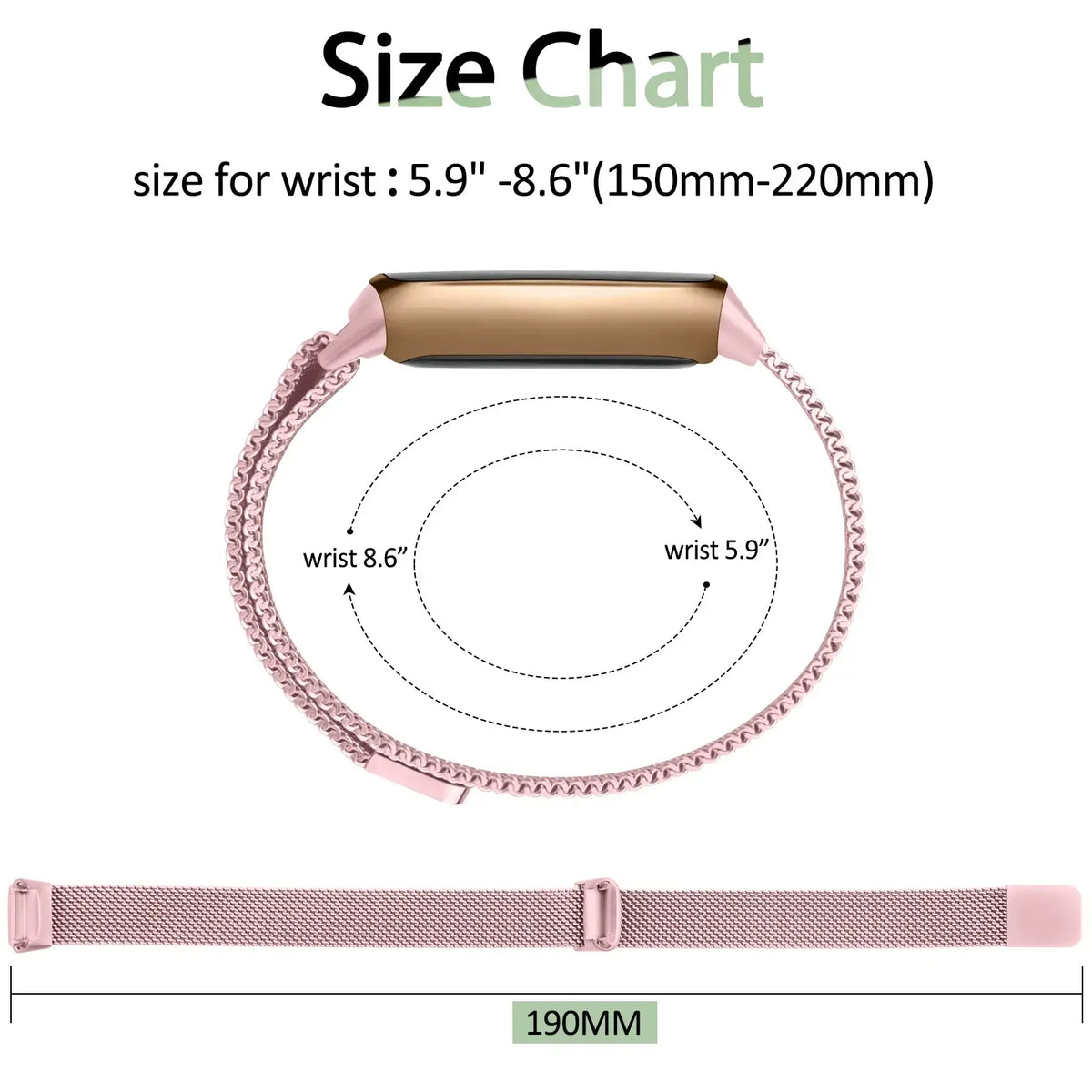 Magnetisches Smartwatch-Armband aus Edelstahl-Mesh Verstellbares Uhrenarmband für Fitness-Tracker und Sportuhr | Sansoti