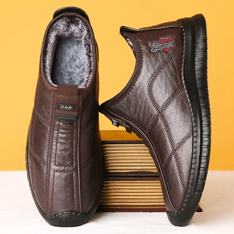Men's boots, winter shoes, waterproof, non-slip, platform work shoes, sizes 38-48, men's hiking footwear | Sansoti