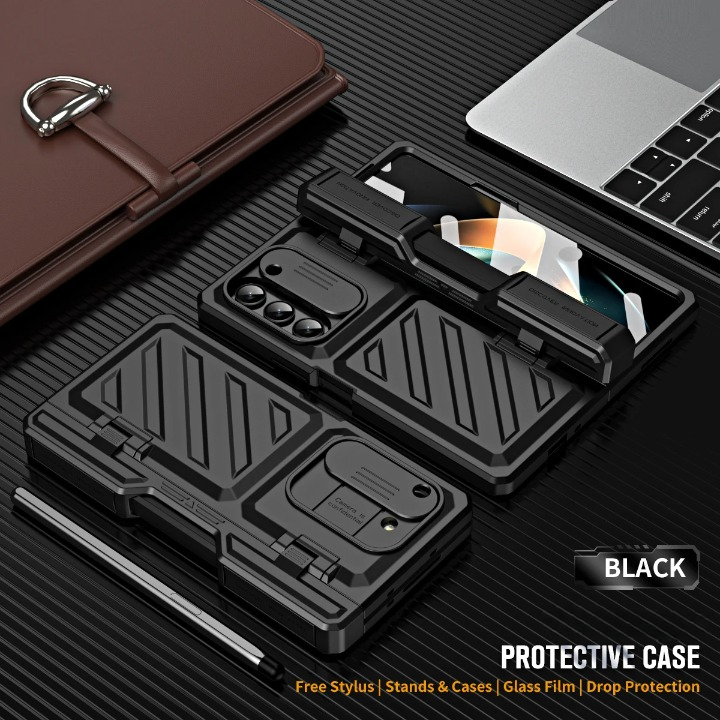 Protective Case with Stand for Foldable Phone – Shock-Resistant with Screen Protection and Stylish Design | Sansoti