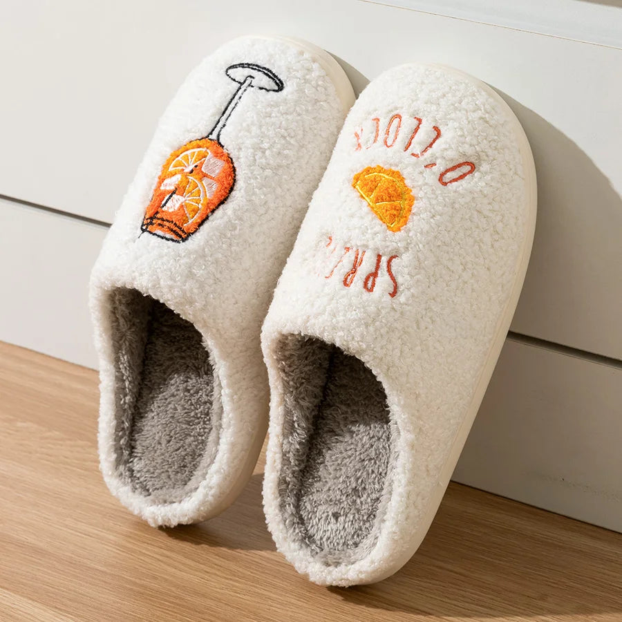 Zachte Damespantoffels met Pluche Voering Antislip TPR Zool Comfortabele Winterslippers voor Binnen Huisslippers | Sansoti