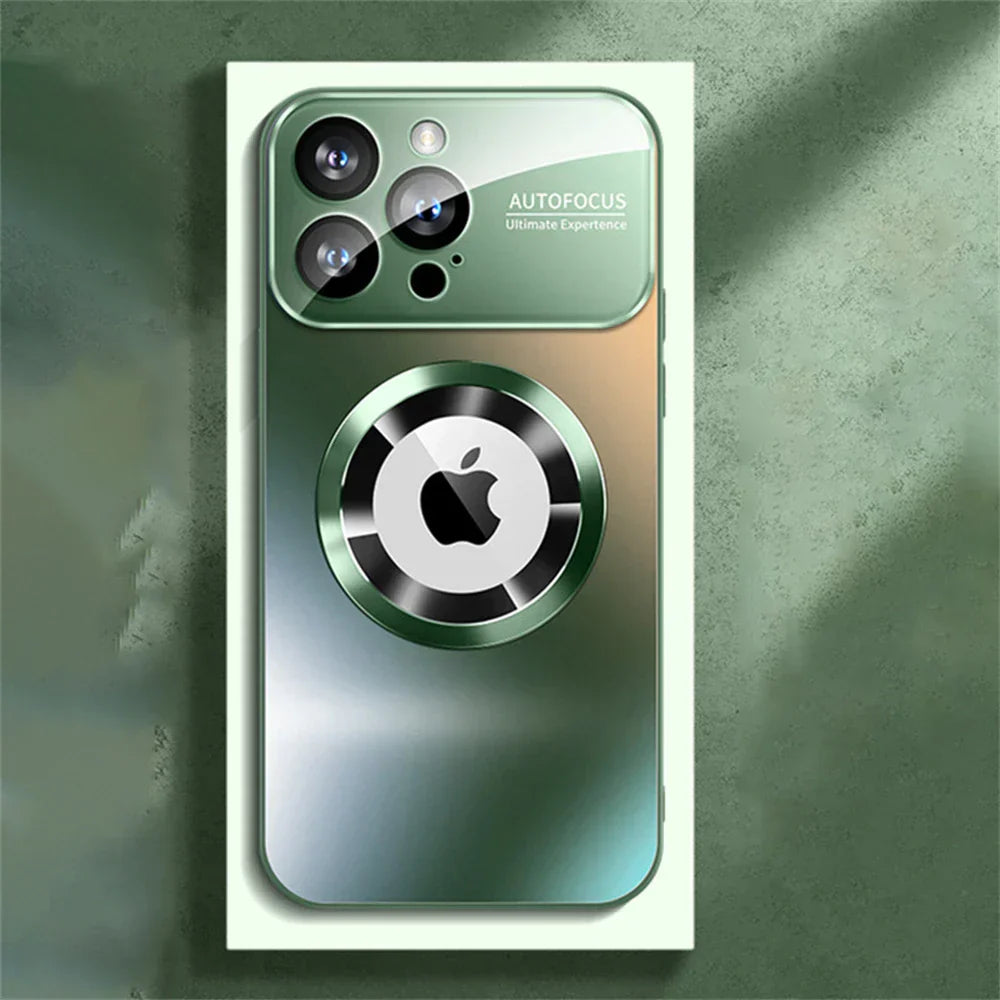 Magnetische Telefoonhoes met Glanzende Spiegel Afwerking voor iPhone | MagSafe Compatibel | Sansoti