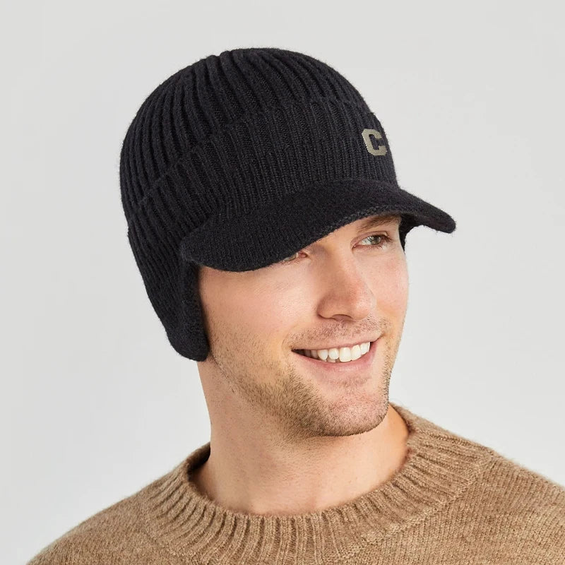 Unisex Knitted Winter Hat with Cuff - Windproof Warm Ice Skating Skiing Outdoor Winter Sports Hiking Snowboarding | Sansoti