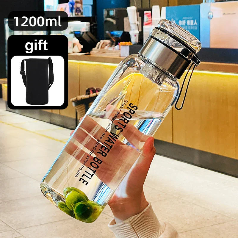 Grote Waterkan 2 Liter Transparant – Praktische Drinkfles voor Melk, Sap & Water | Sansoti