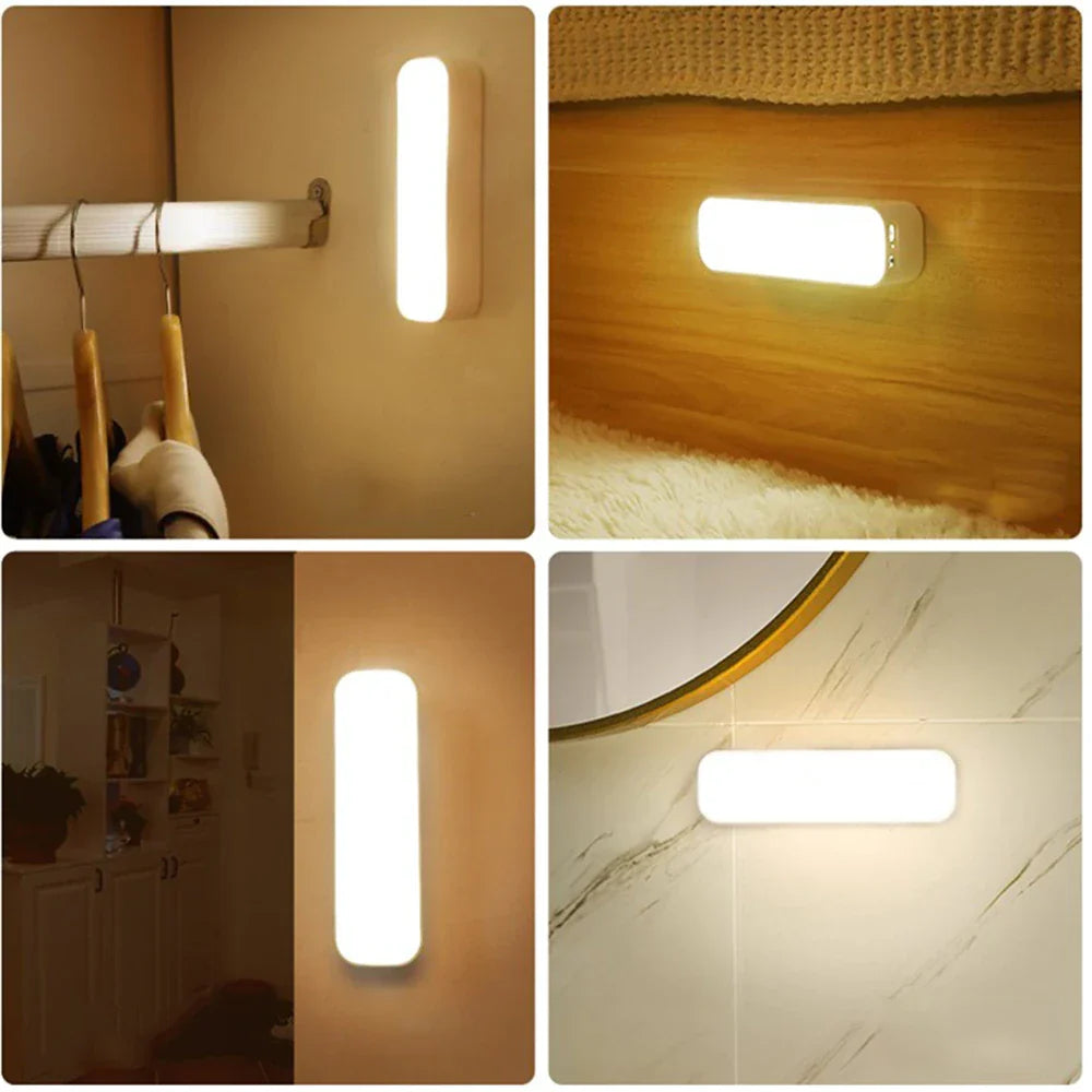 Wiederaufladbare LED-Wandleuchte mit Bewegungssensor Kabellos für Schrank Treppe Flur Nachtbeleuchtung Stimmungslicht | Sansoti