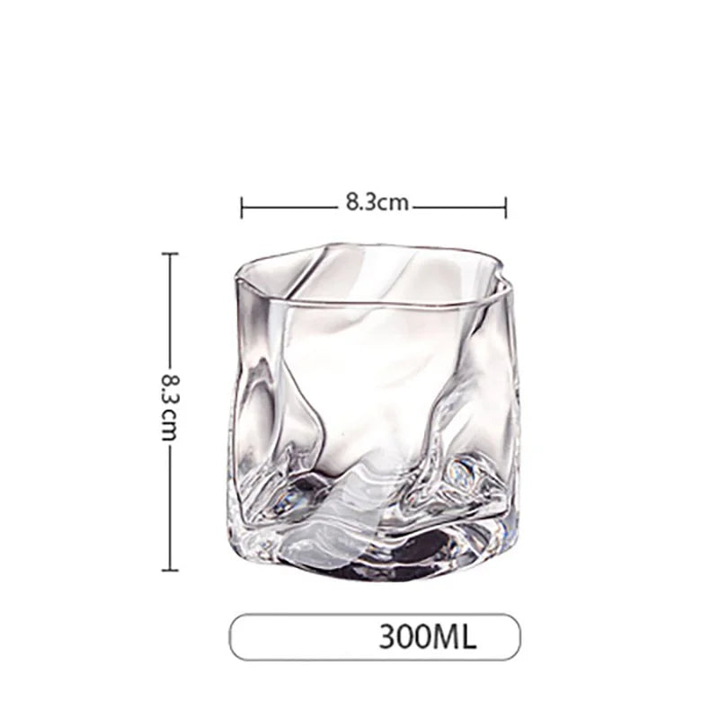 Luxe Whisky Glazen Set 2 Stuks - Getextureerd Glas 300ml - Elegante Tumbler voor Whiskey Liefhebbers - Premium Drinkglazen voor Thuis en Bar | Sansoti