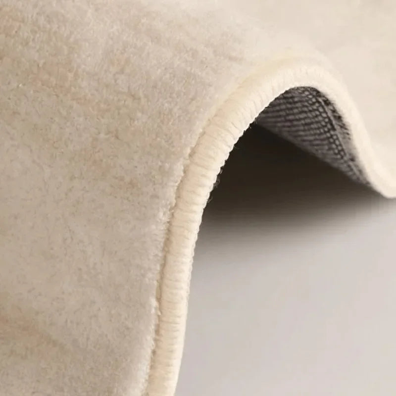 Vloerkleed Crème Organische Vorm Antislip Zacht Polyester Modern Design | Sansoti