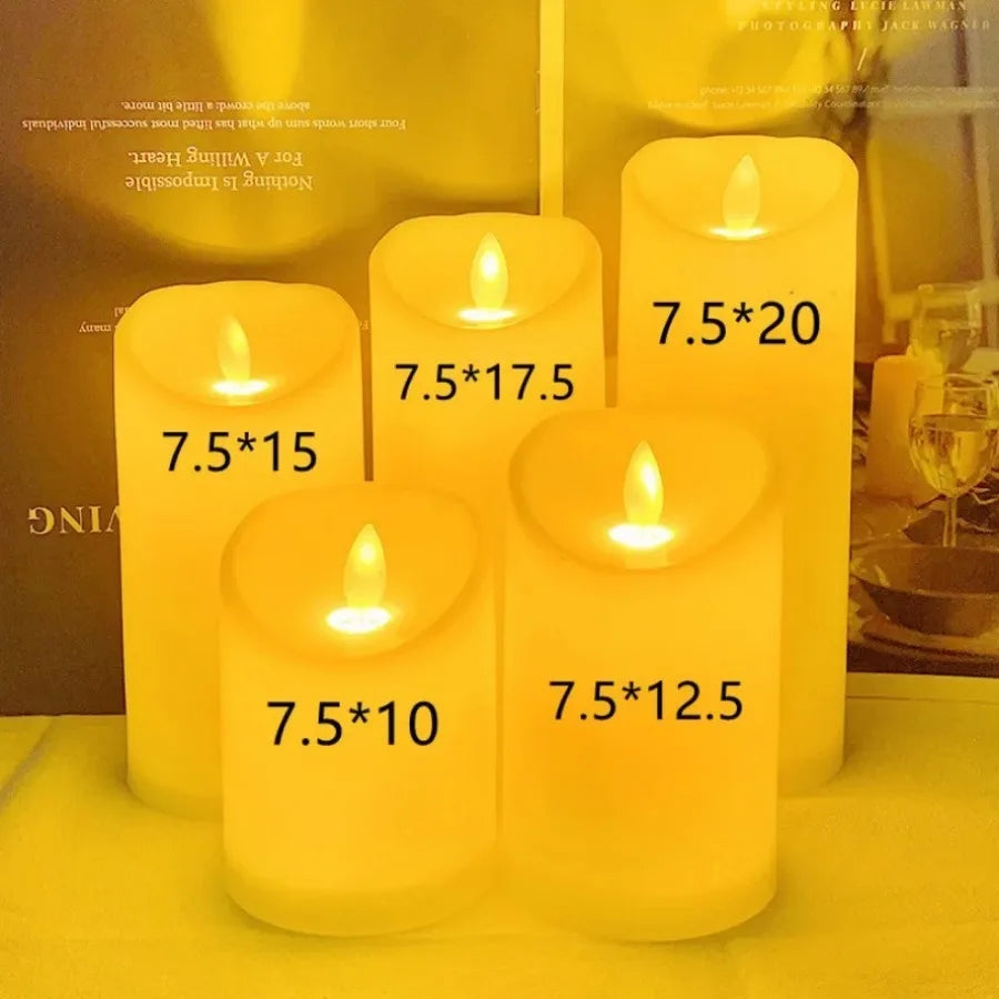 LED Kaarsen zonder Vlam - Decoratieve LED Kaarsen met Smelteffect - Sfeerverlichting op Batterijen - Vlamloze Kaars voor Veilige Decoratie | Sansoti