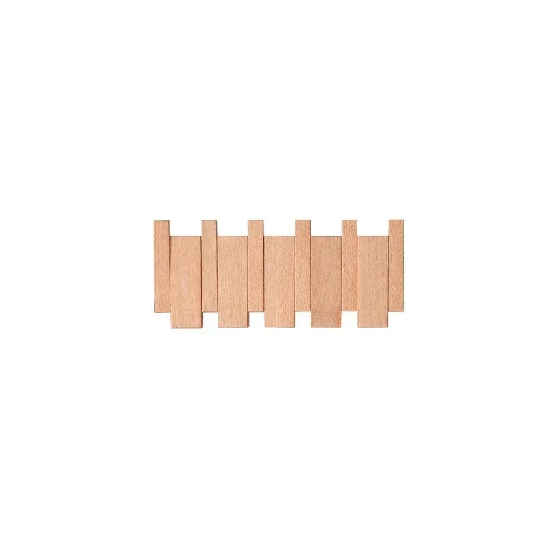 Magnetische Wandkapstok met Inklapbare Haken | 4-10 Haken | Hout | Sansoti