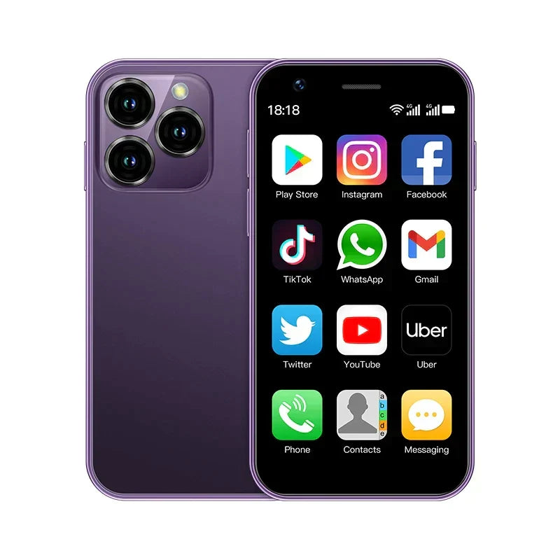 Kompaktes Mini-Smartphone, 3 Zoll, Android, Dual-SIM, WLAN, GPS, Taschenhandy, Reisehandy, Ersatzhandy, Kommunikation | Sansoti