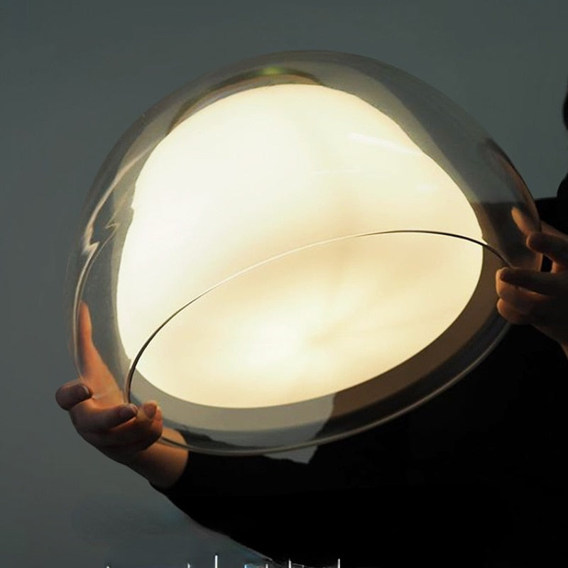 Globe Hanglamp met Gerookte Glazen Bol – Gouden, Zwarte of Transparante Afwerking | Scandinavisch Design | Sansoti