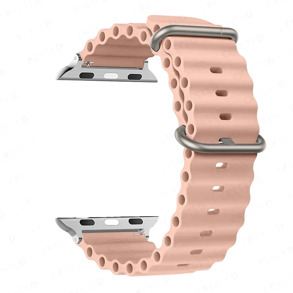 Bracelet de smartwatch en silicone, résistant à l’eau et respirant, bracelet de montre et bracelet de sport unisexes, bracelet de remplacement | Sansoti