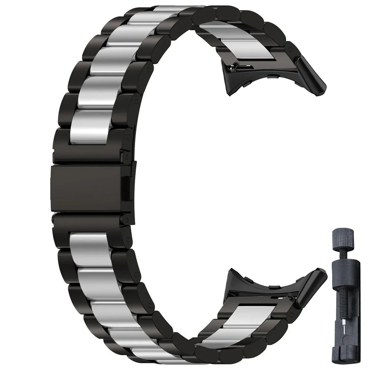 Smartwatch-Armband aus Edelstahl mit verstellbaren Gliedern für 41-mm- und 45-mm-Uhren, eleganter Stil | Sansoti