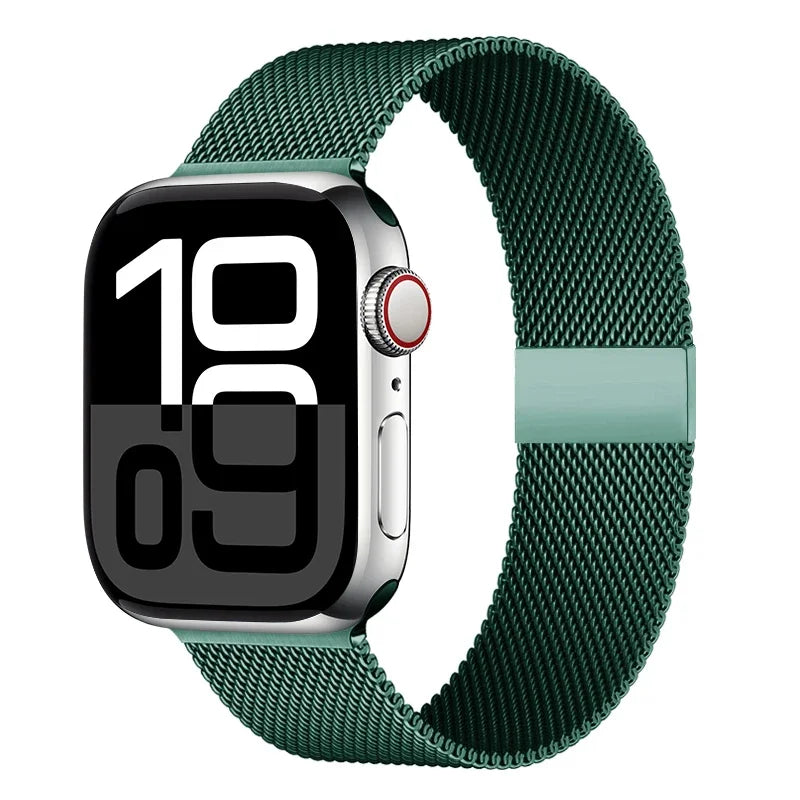 Milanaise-Mesh-Uhrenarmband Edelstahl Verstellbarer Magnetverschluss Smartwatch 38-49 mm Armband-Zubehör | Sansoti