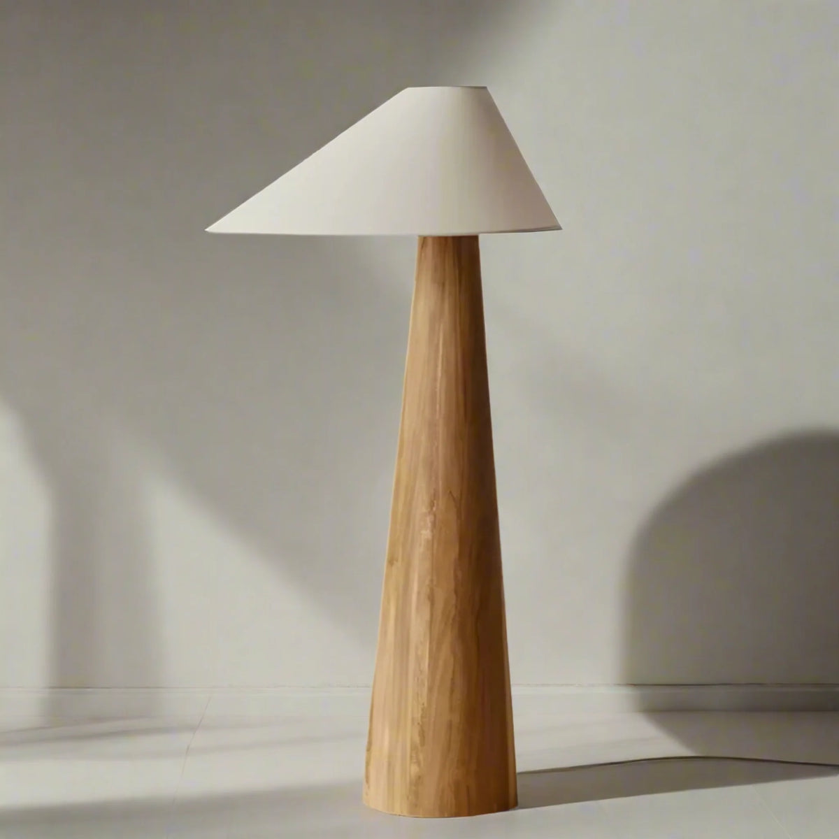 Lampe en bois au design naturel, lampe de table ou sur pied, 40-165 cm, éclairage d’ambiance minimaliste, salon | Sansoti