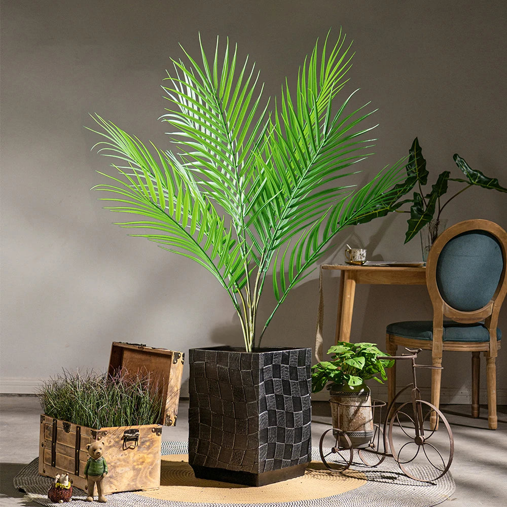 Kunstplant Areca Palm 50-88cm Tropisch Kunststof Woonkamer Kantoor Tuin Nep Palmboom Grote Kunstboom Binnen Buiten | Sansoti