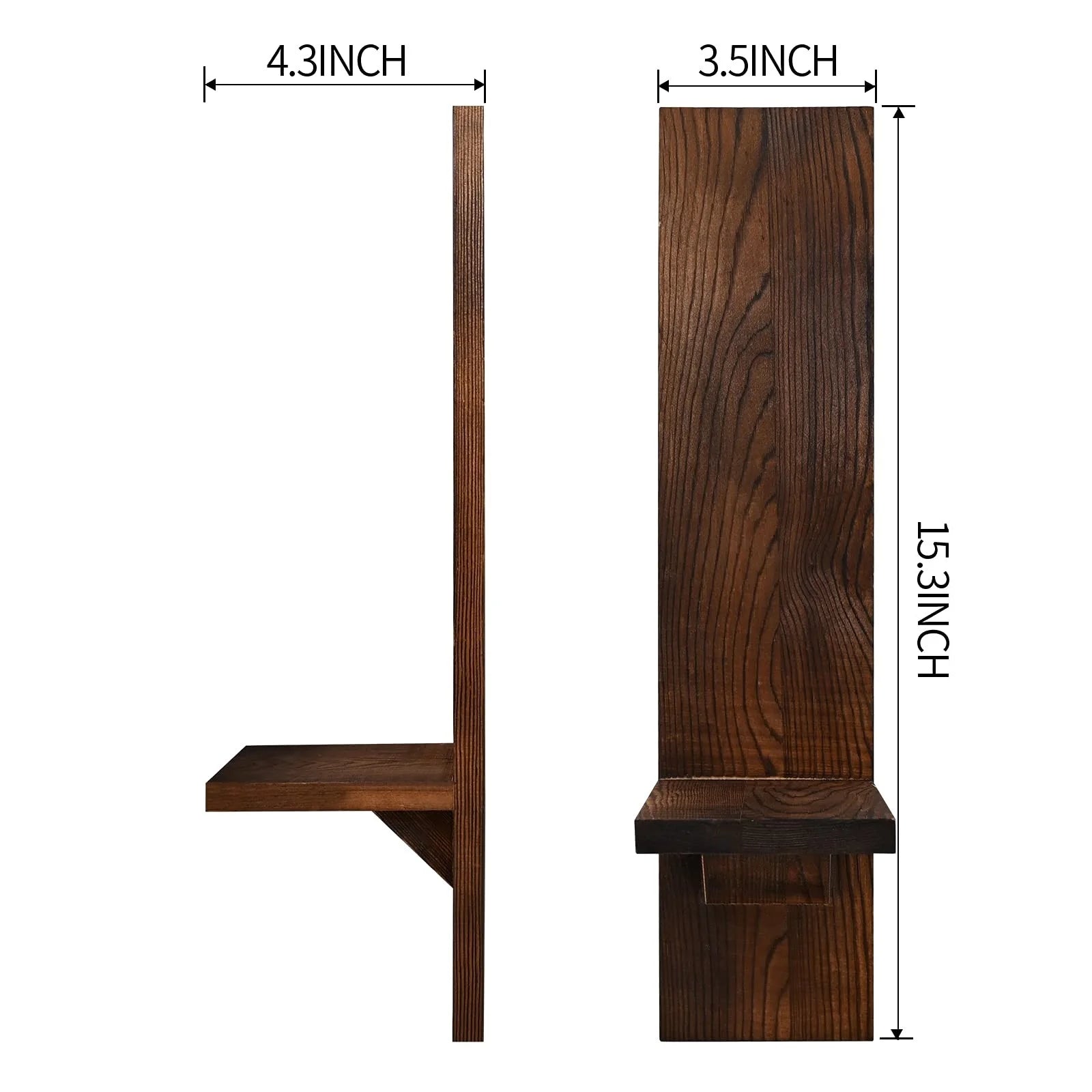 Japandi Wandkerzenhalter Holz Rustikal 2er Set Wandmontage Kerzenhalter Wohnzimmer Schlafzimmer Vintage Wanddekoration Säulenkerzenhalter | Restfield