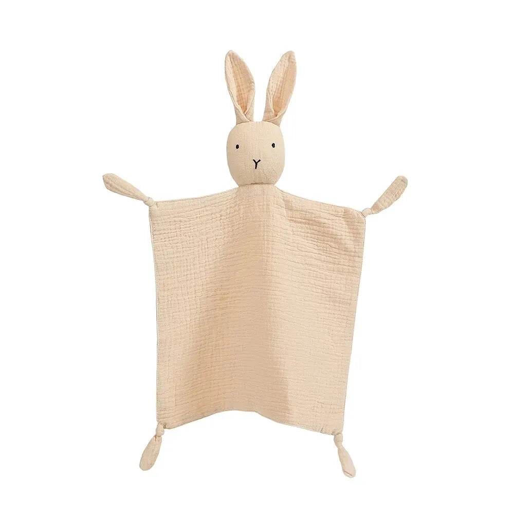 Katoenen Knuffeldoek met Dierkop voor Baby | Zachte Slaaphulp Pasgeborenen Kraamcadeau Troostdoekje Speelgoed | Sansoti