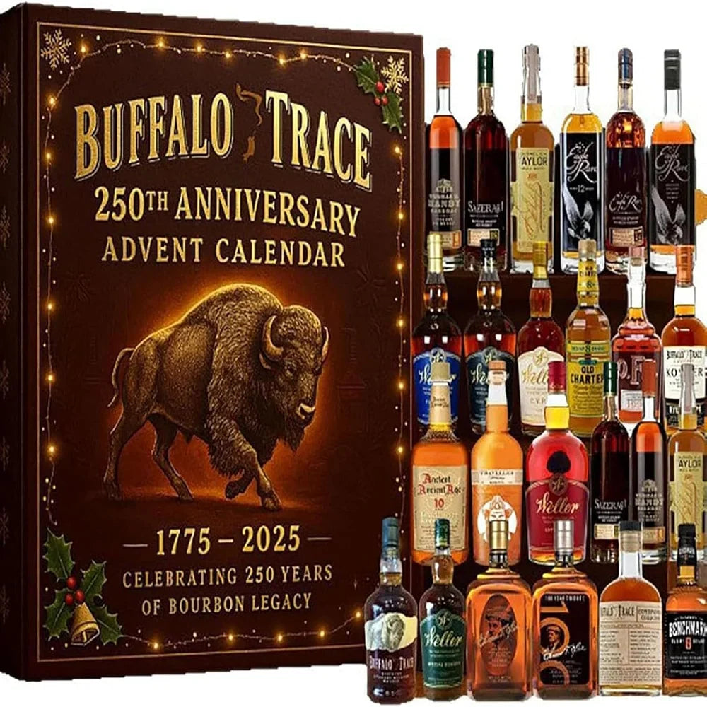 Whiskey Advent Calendar 24-Day Tasting Mini Bottles Premium Distilleries Christmas Gift for Whiskey Lovers | Sansoti