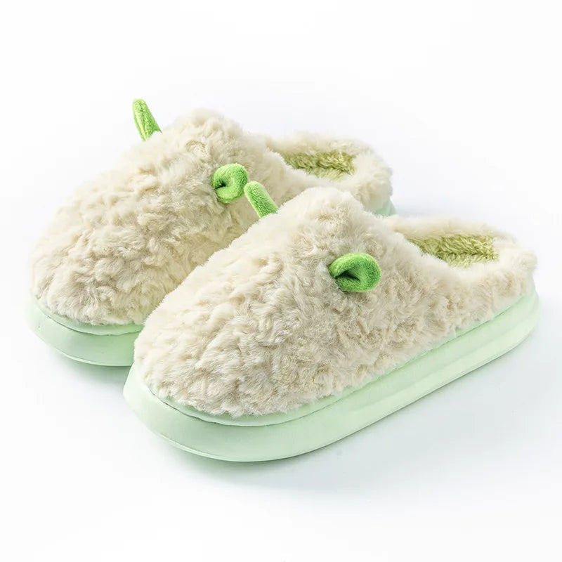 Zachte Damespantoffels met Fleecevoering Winterse Warmte Indoor Outdoor Antislip Zool Comfortabel Huisschoenen | Sansoti