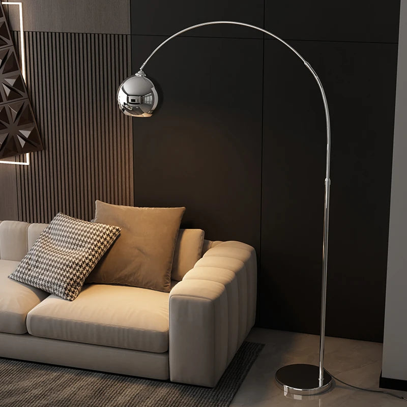 Boog Vloerlamp Metaal Verstelbaar E27 110cm Modern Woonkamer | Sansoti