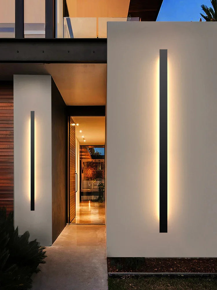LED Wandleuchte Außen Innen IP65 Wasserdicht 30cm bis 120cm Minimalistisch Modern | Restfield
