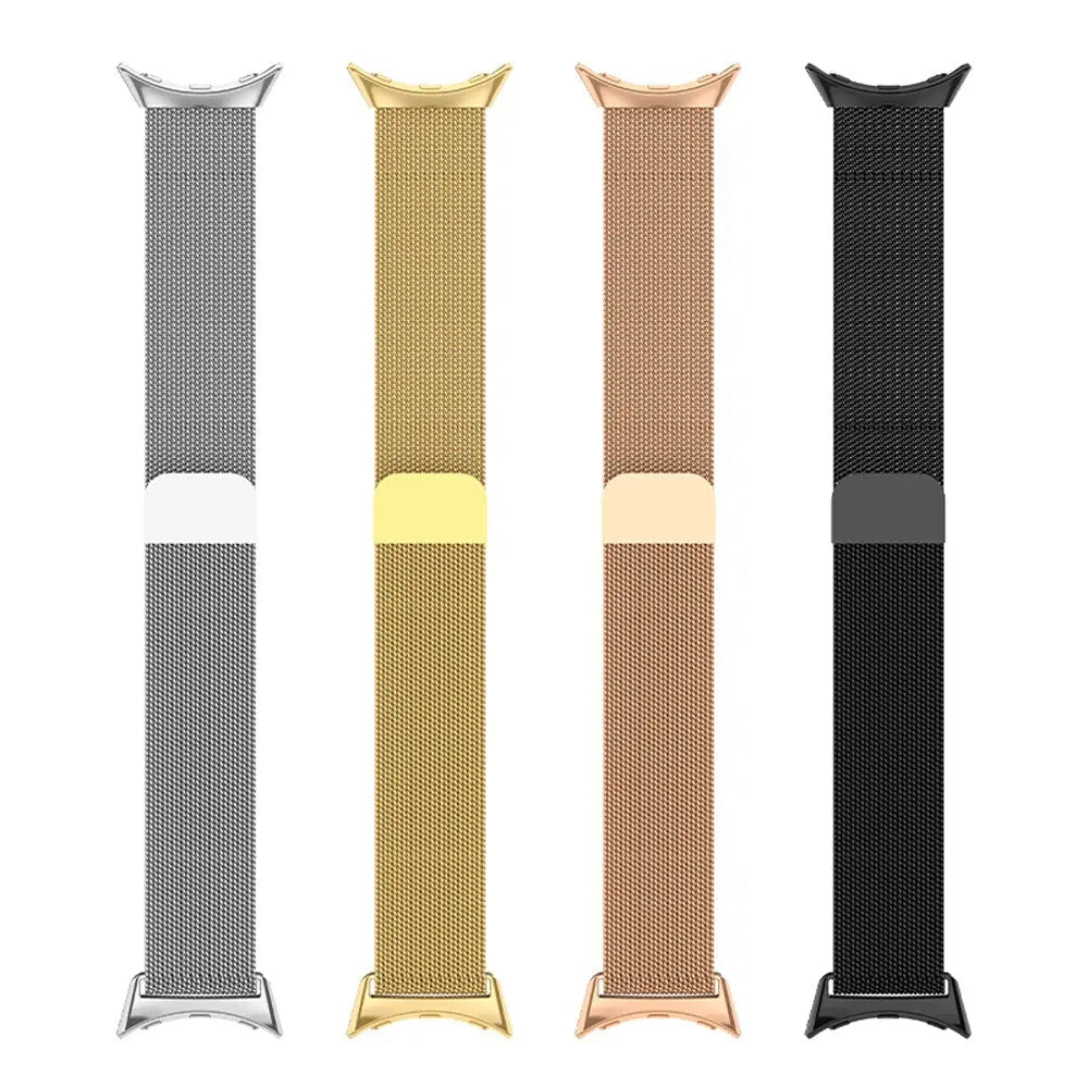 Bracelet de montre magnétique en acier pour smartwatch 41 mm 45 mm, acier inoxydable, maille ajustable | Sansoti