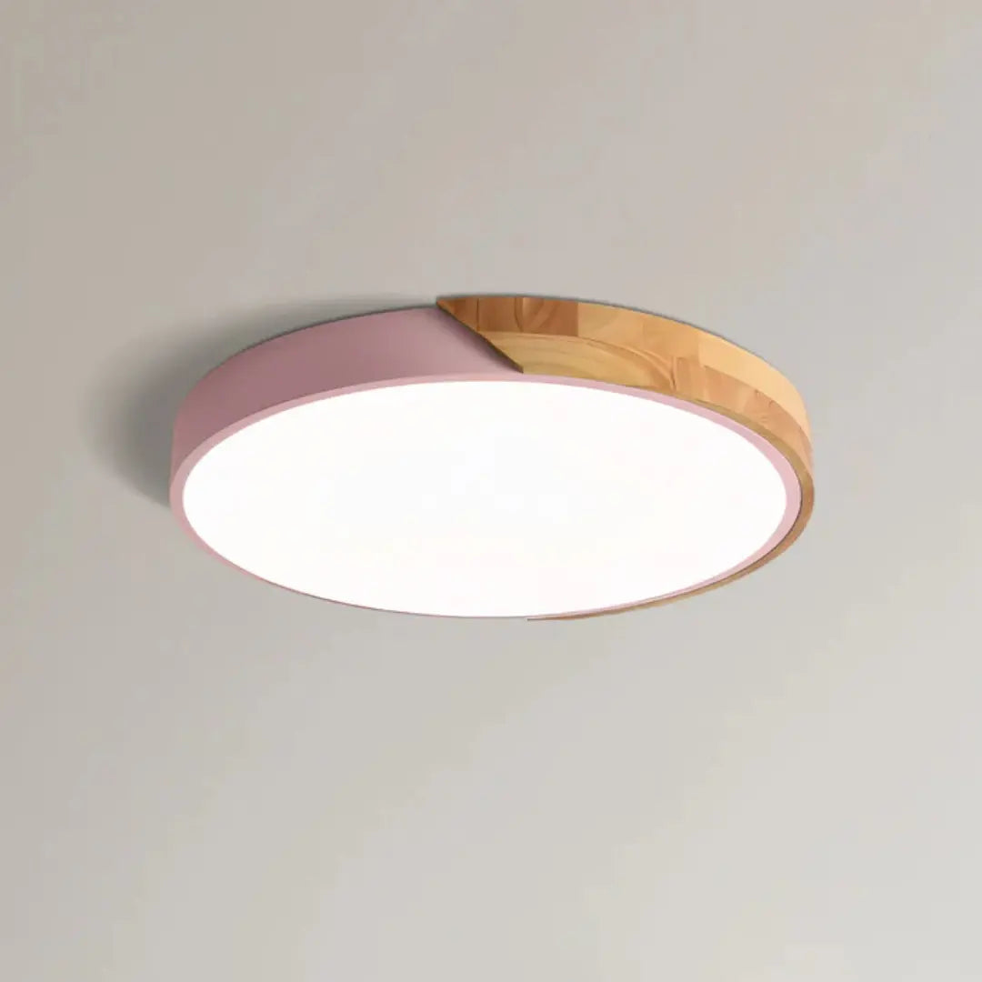Houten LED Plafondlamp Scandinavisch Design Acryl Warm Licht Sfeervol Slaapkamer Hal Woonkamer 23-30cm | Sansoti