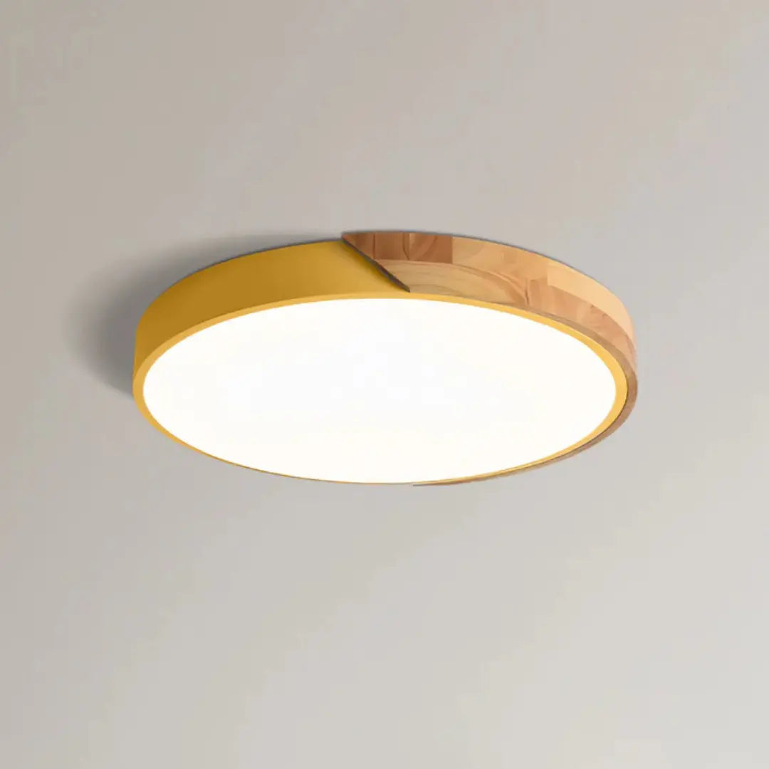 Houten LED Plafondlamp Scandinavisch Design Acryl Warm Licht Sfeervol Slaapkamer Hal Woonkamer 23-30cm | Sansoti