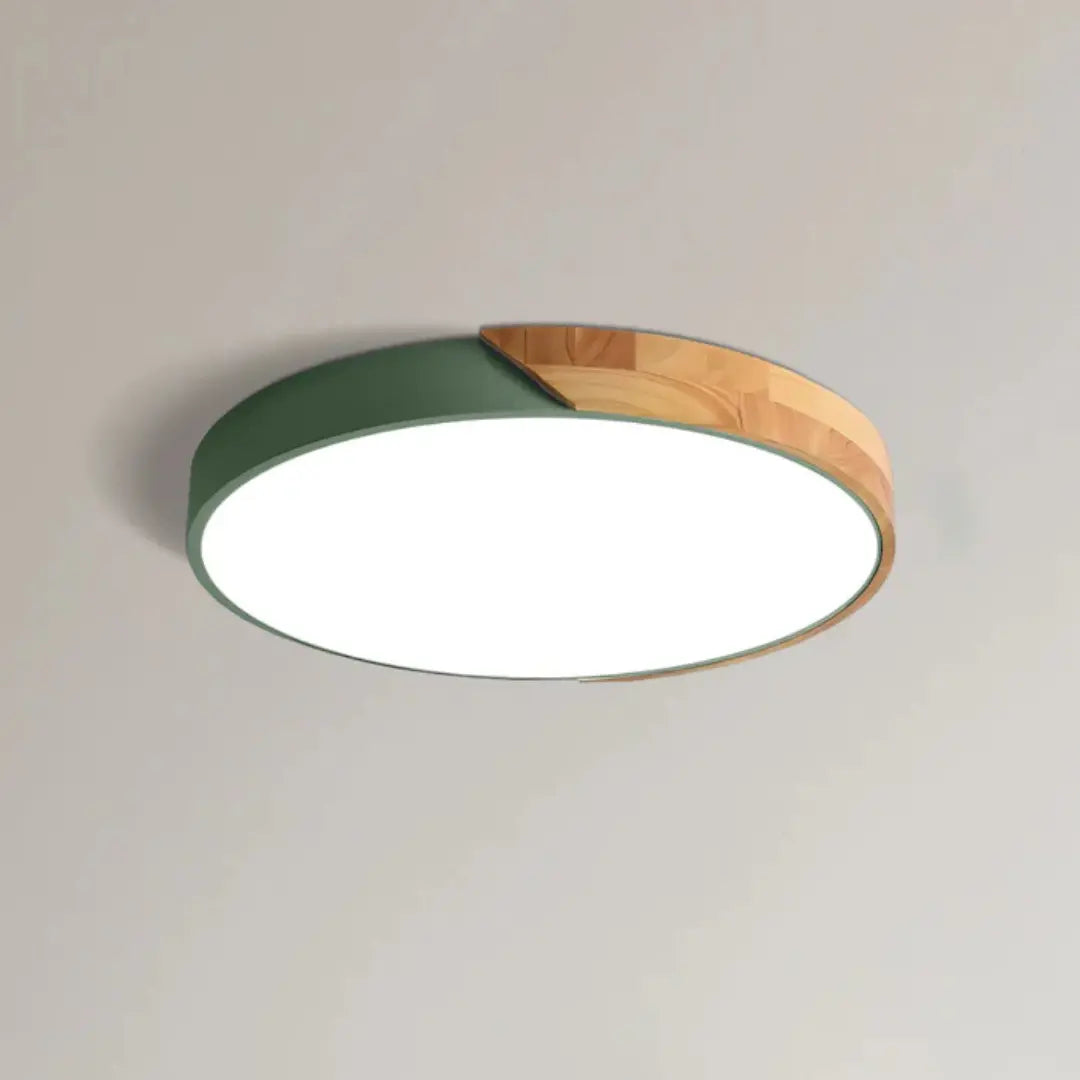 Houten LED Plafondlamp Scandinavisch Design Acryl Warm Licht Sfeervol Slaapkamer Hal Woonkamer 23-30cm | Sansoti