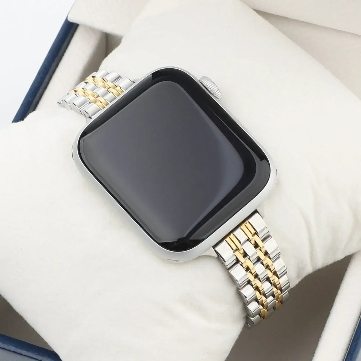 Edelstahl-Smartwatch-Armband 38-49 mm Metallarmband Elegantes Gliederarmband Verstellbare Uhr | Sansoti