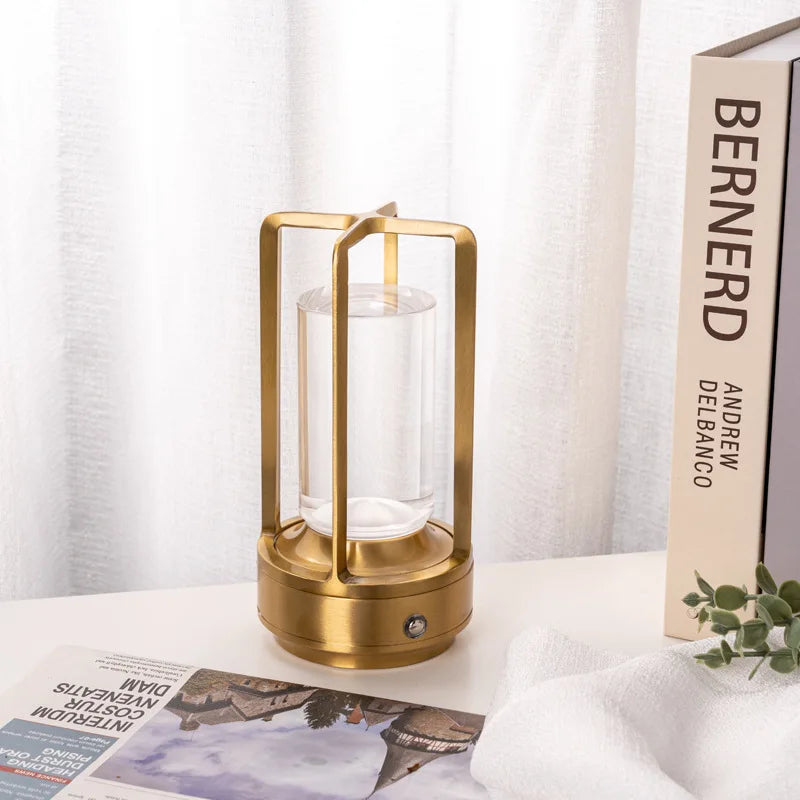 Draagbare Kristallen Tafellamp op Batterijen Dimbaar LED Goud Zilver Zwart Sfeerlamp Draadloos | Sansoti