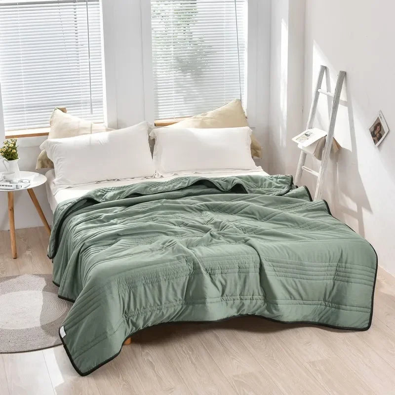 Summer Blanket Cooling Effect Polyester 100-200 cm Breathable Lightweight Thin for Warm Nights Bedroom | Sansoti