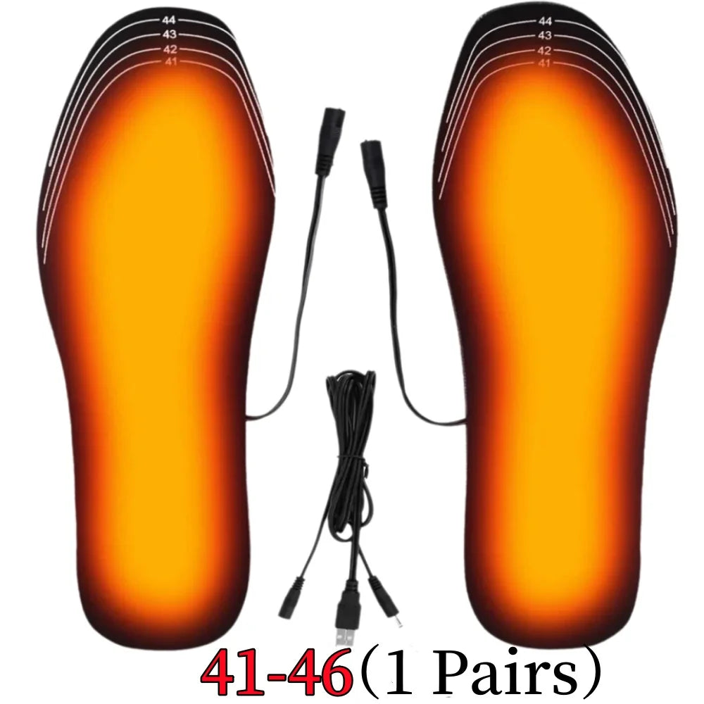 USB Heated Insoles Sizes 35-46, Trim to Fit, Ideal for Winter Sports, Skiing, Hiking and Outdoor Activities | Sansoti