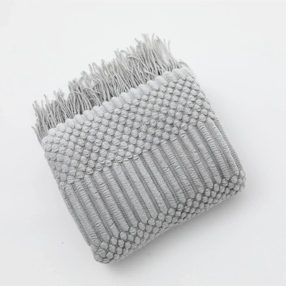 Gestrickte Decke aus Acryl, weich und warm, mit skandinavischem Muster, Sofadecke für Schlafzimmer und Wohnzimmer, dekorative Decke | Sansoti