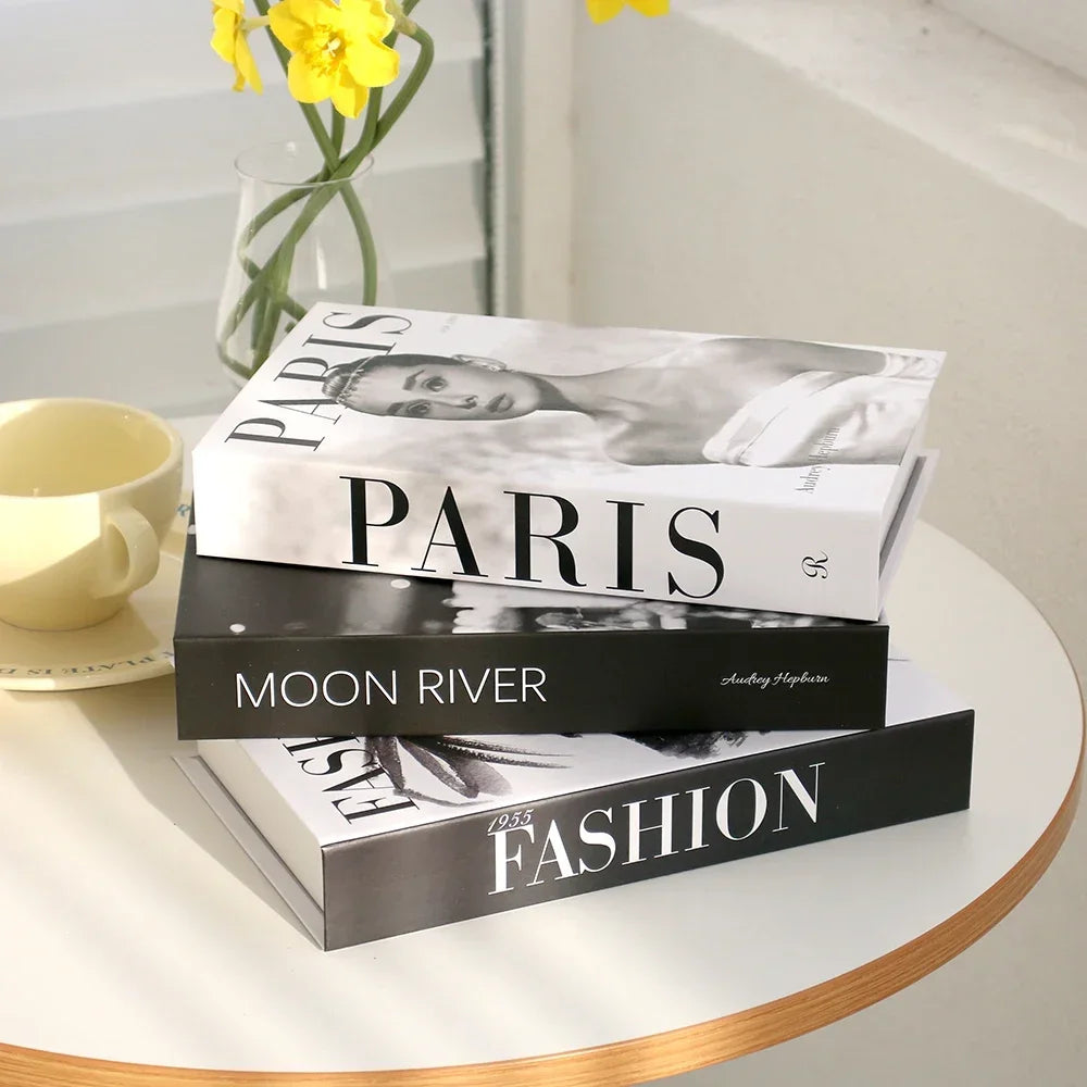 Décoration table basse Ensemble de 3 livres Design pliable Table basse style | Restfield