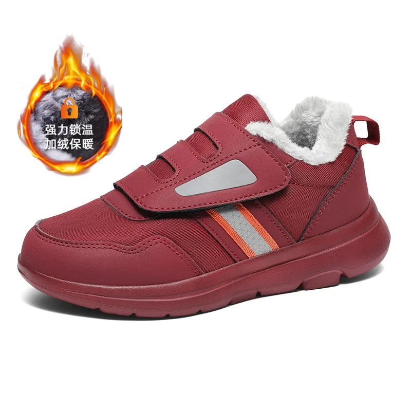 Wanderschuhe Damen Winter Verstellbarer Klettverschluss Extra breites Fußbett Stoßdämpfende Komfortschuhe | Sansoti