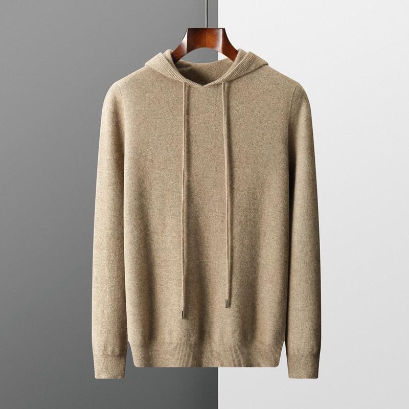 Wollen Hoodie met Capuchon voor Heren – Warm en Ademend Merino Trui – Thermoregulerende Outdoorkleding – Meerdere Kleuren | Sansoti