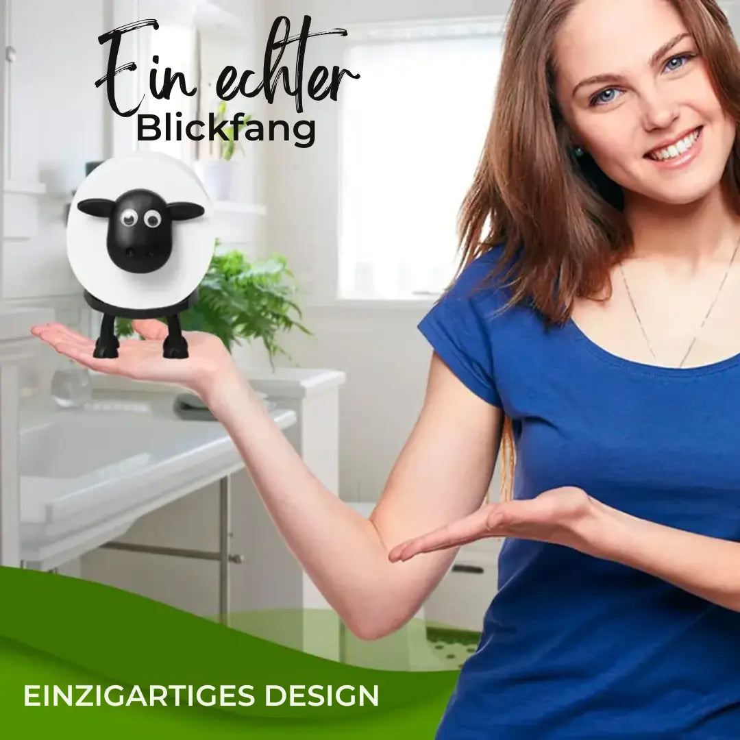Schaap Toiletpapierhouder 3D-Geprint Vrijstaand Zwart PLA Badkamer WC Decoratief Design | Sansoti